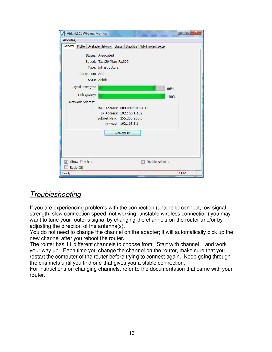 Airlink101 AWLL6077 user manual Troubleshooting 