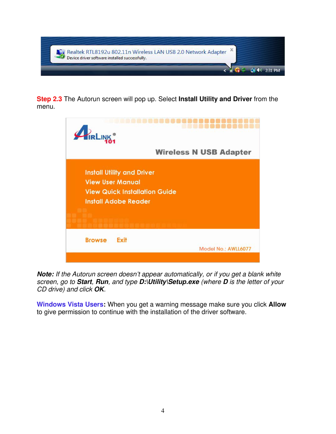 Airlink101 AWLL6077 user manual 