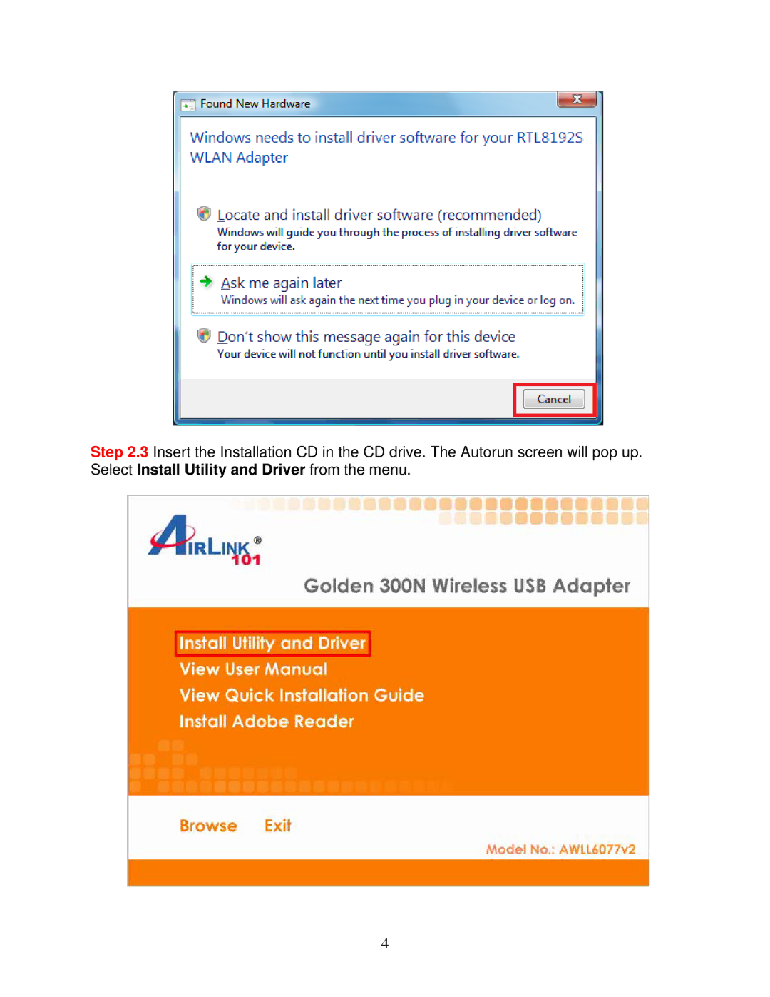 Airlink101 AWLL6077V2 user manual 