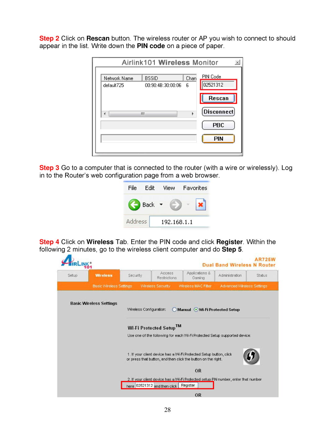 Airlink101 AWLL7025 user manual 