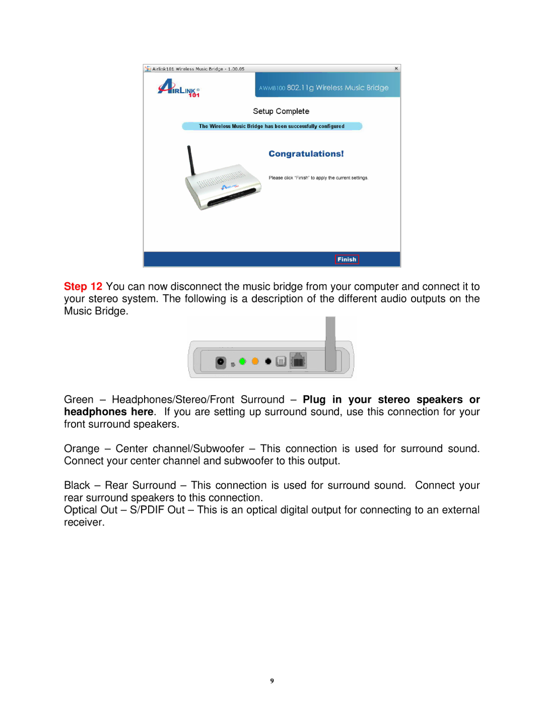 Airlink101 AWMB100 manual 