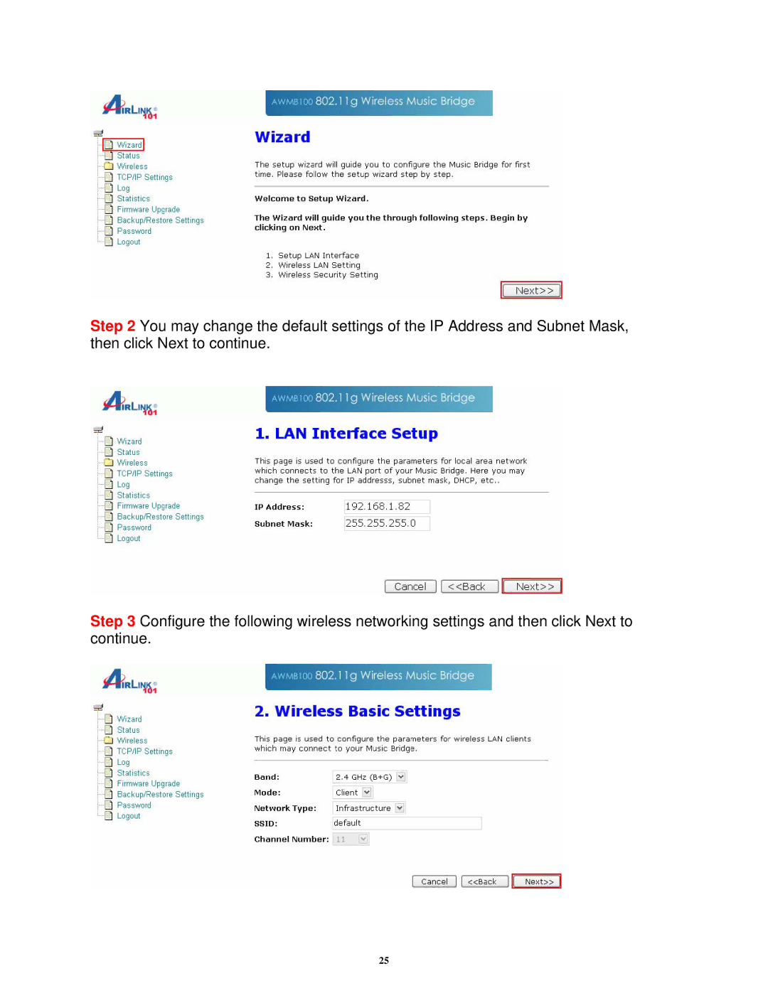 Airlink101 AWMB100 manual 