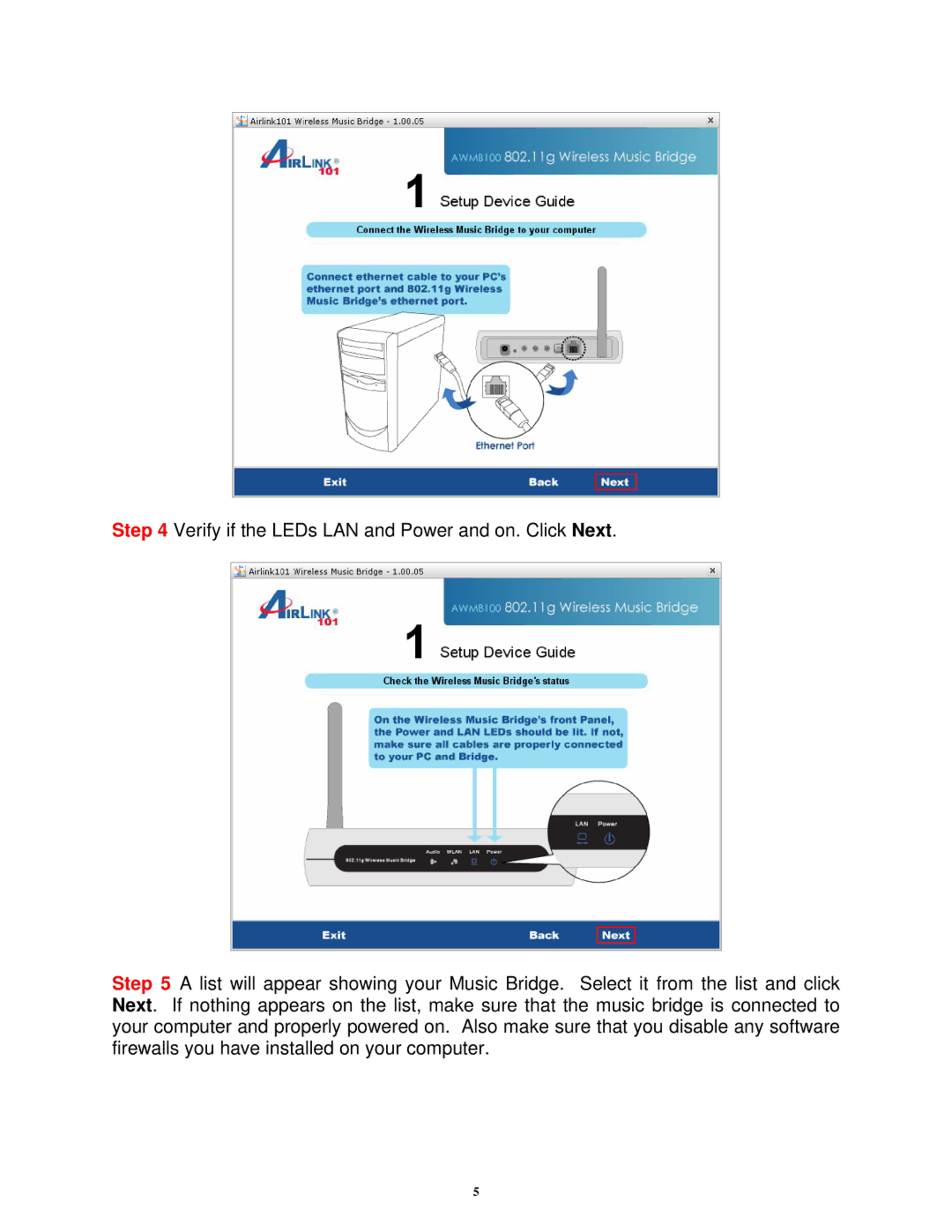 Airlink101 AWMB100 manual 