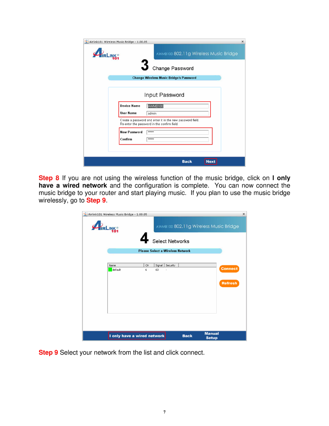 Airlink101 AWMB100 manual 