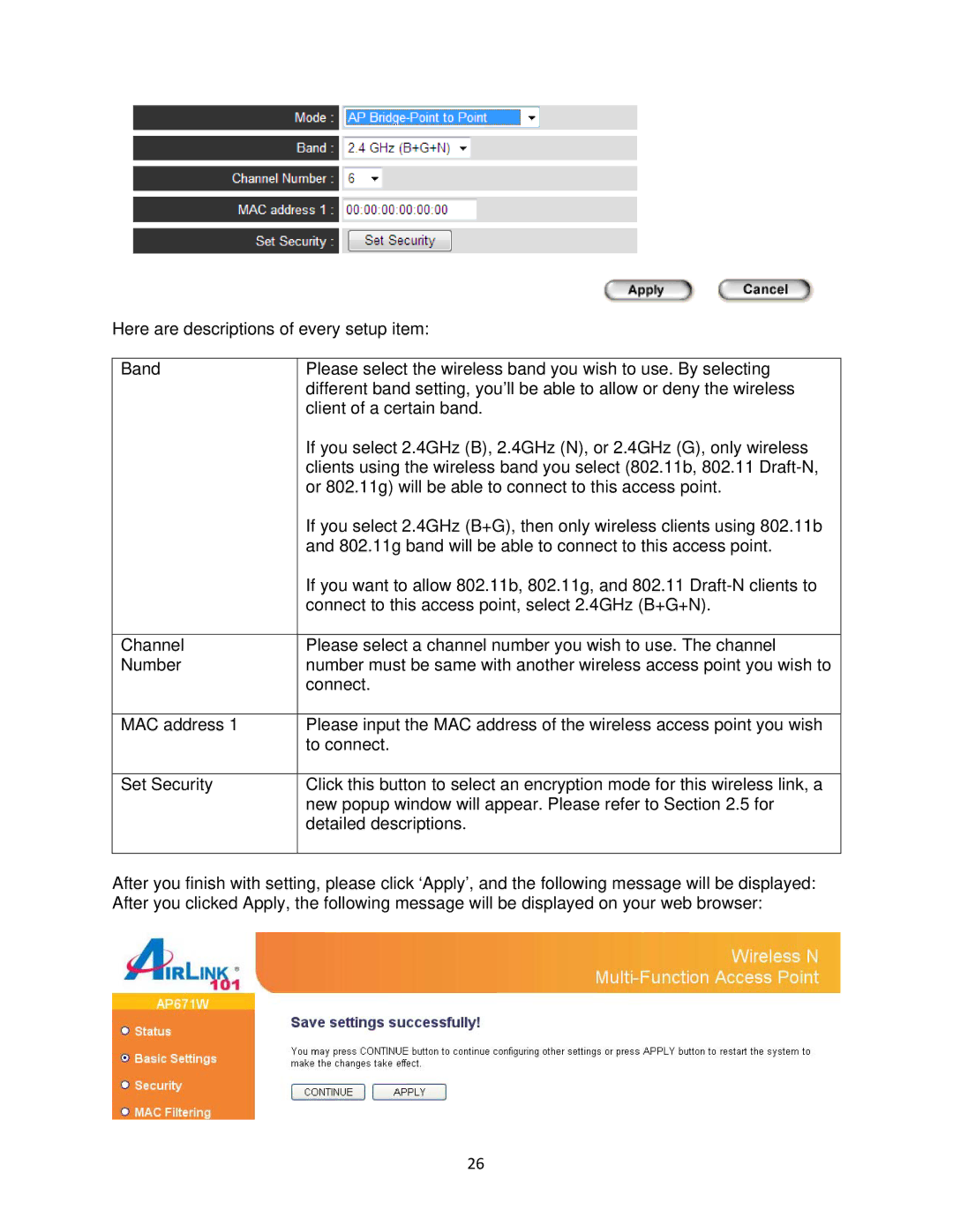 Airlink101 N300 user manual 