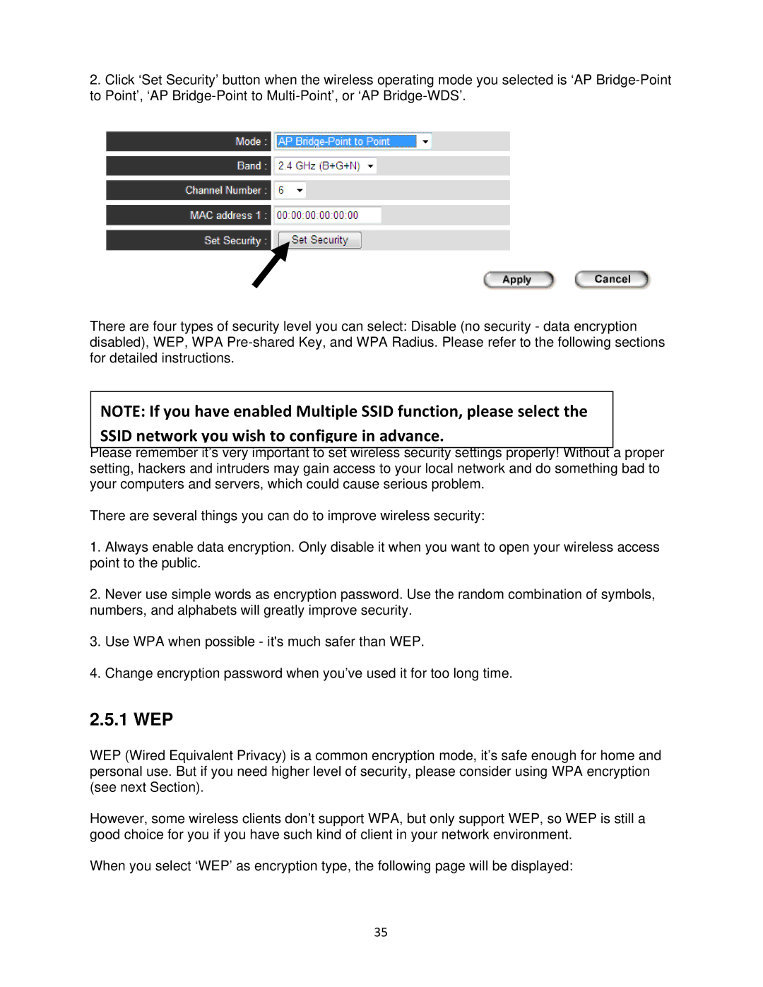 Airlink101 N300 user manual 1 WEP 