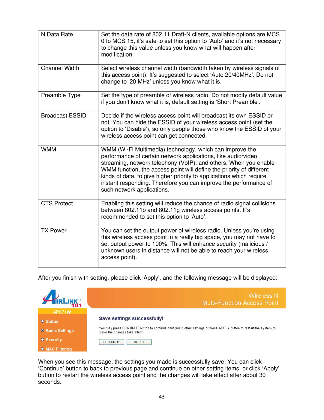 Airlink101 N300 user manual Wmm 