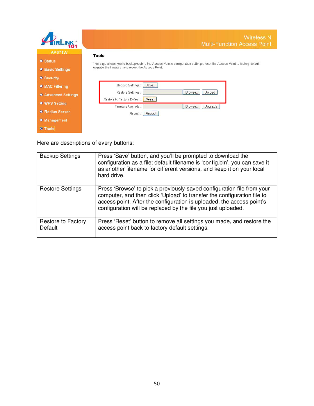 Airlink101 N300 user manual 