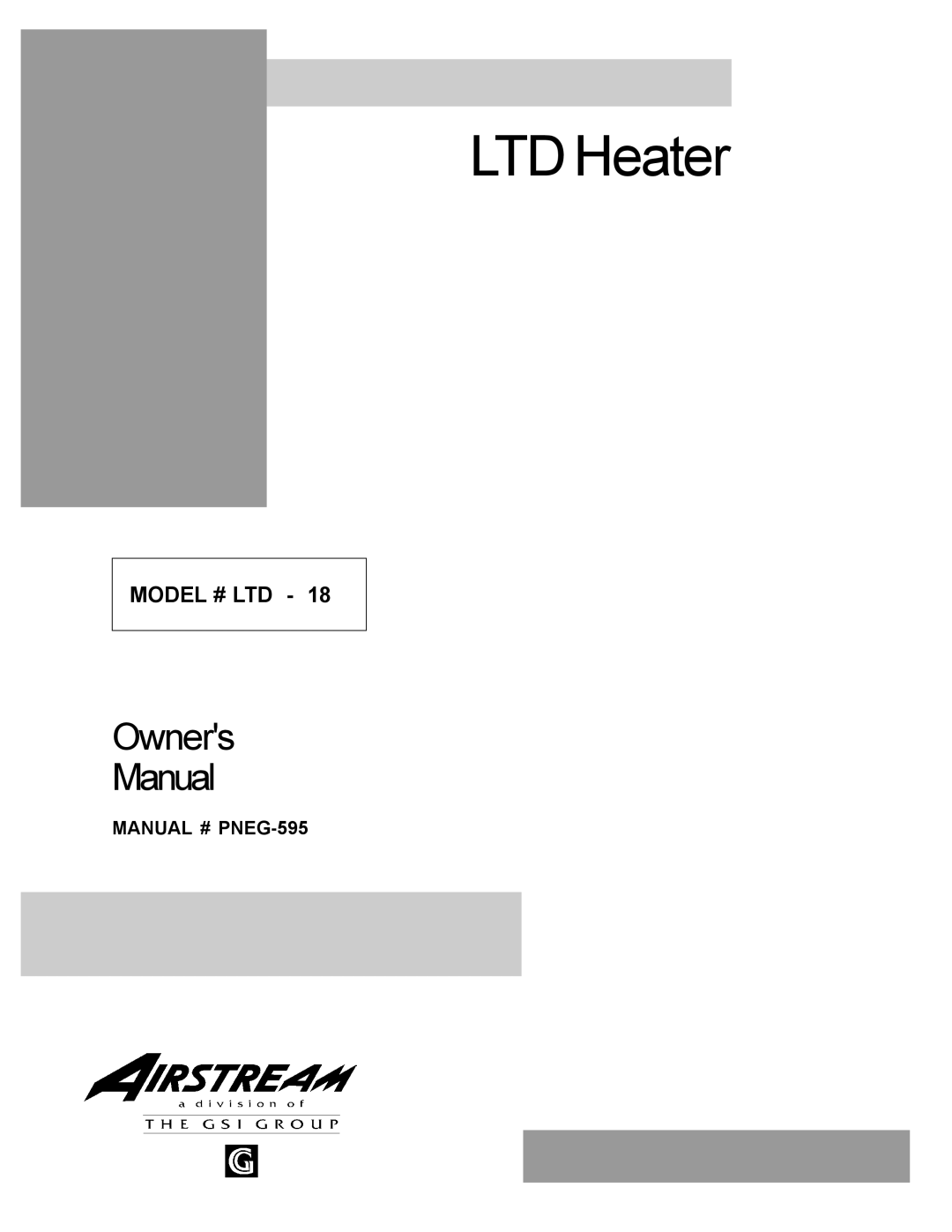 Airstream 18 owner manual Owners Manual 