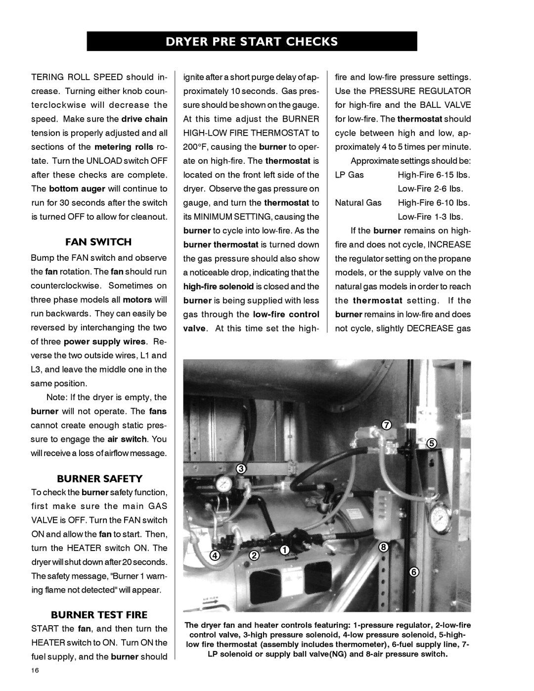 Airstream PNEG-339 service manual Burner Safety, Burner Test Fire 