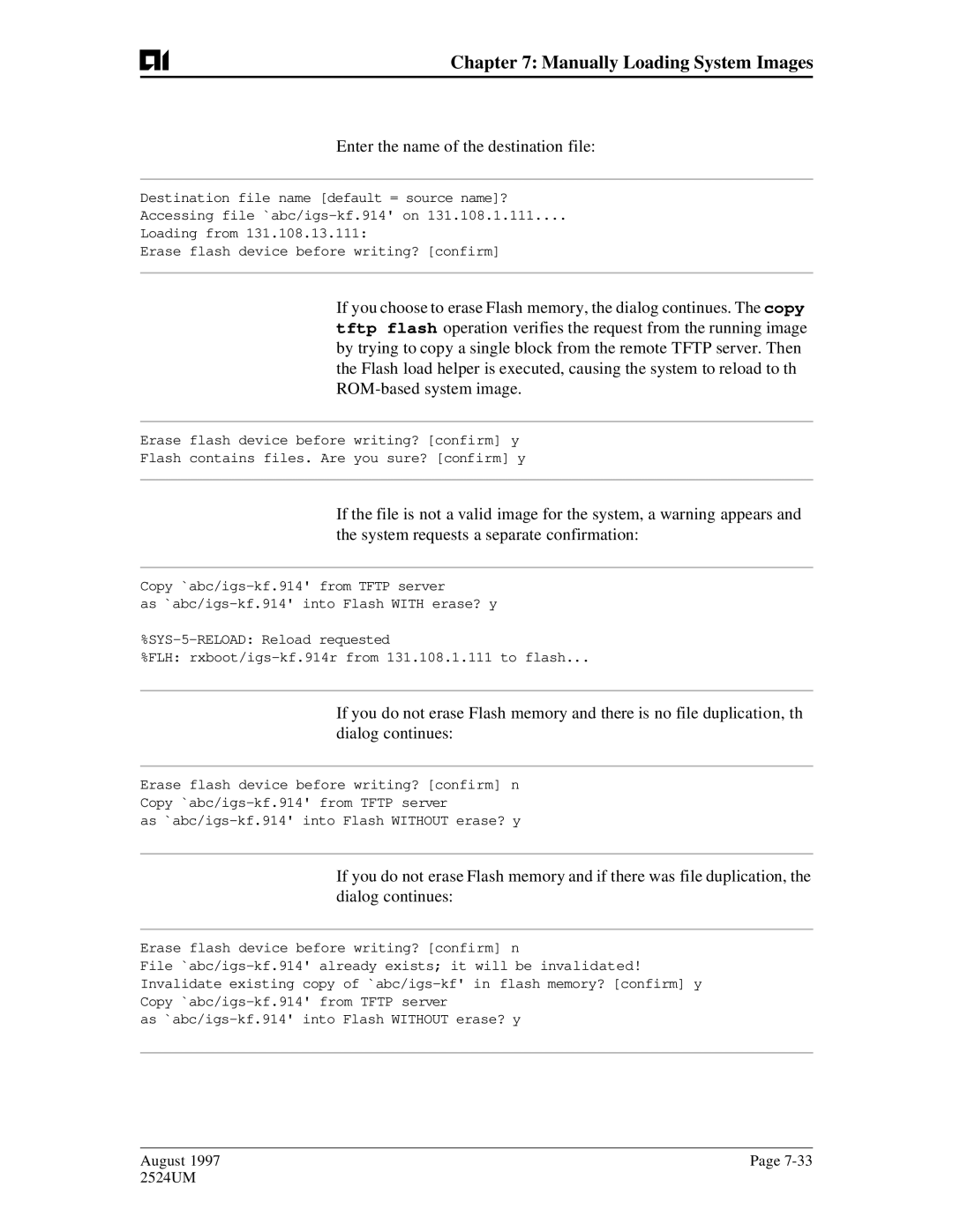 AIS AI2524 user manual Enter the name of the destination file 