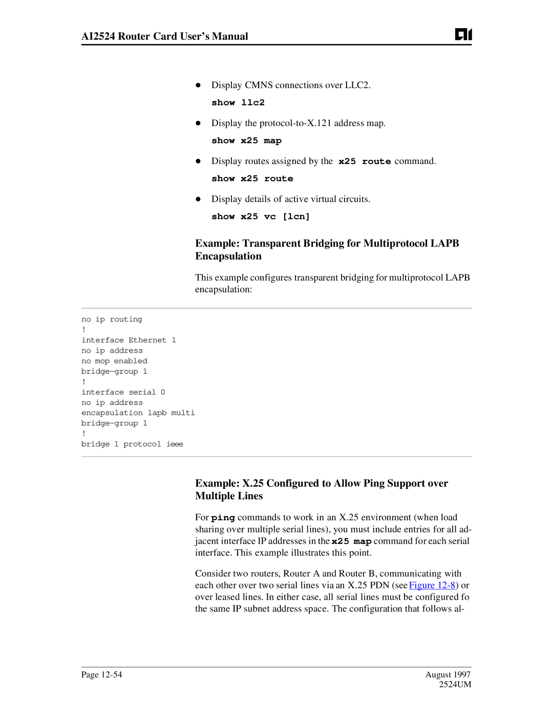 AIS user manual AI2524 Router Card User’s Manual 