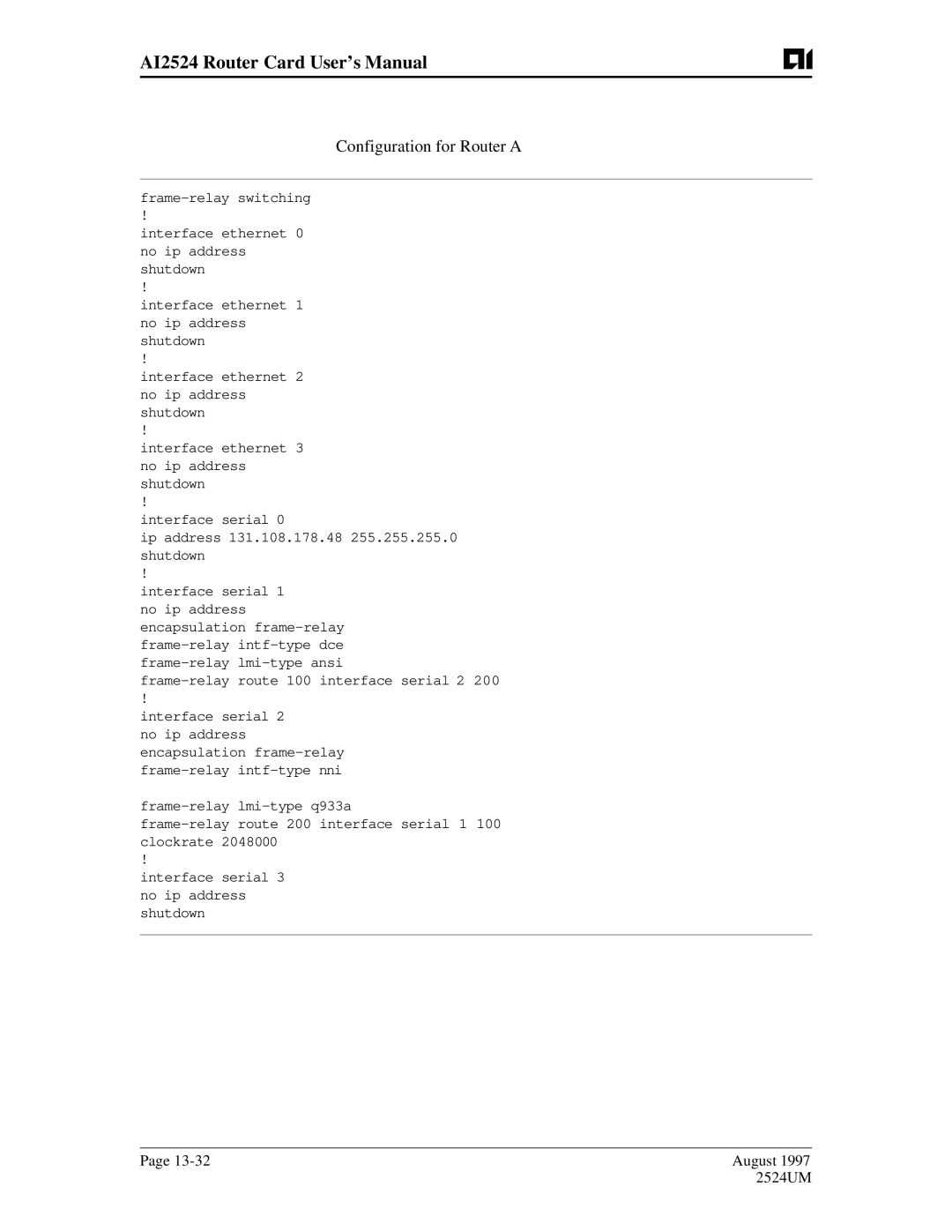 AIS user manual AI2524 Router Card User’s Manual 