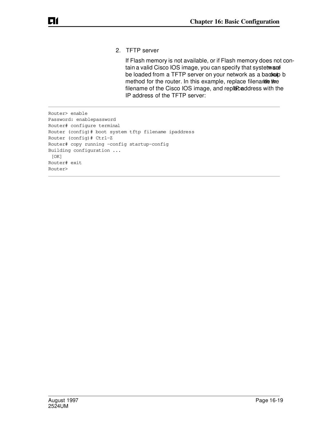 AIS AI2524 user manual Basic Configuration 