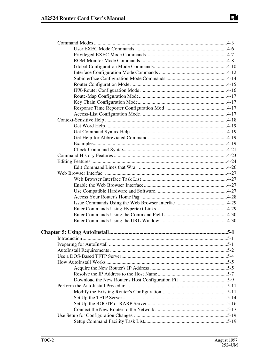 AIS AI2524 user manual Edit Command Lines that Wra, Setup Command Facility Task List 