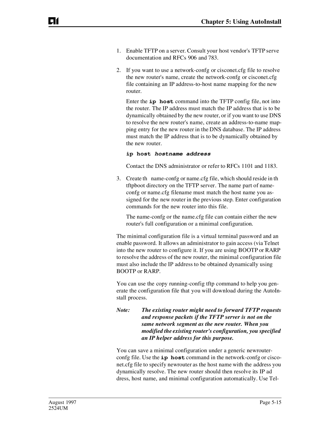 AIS AI2524 user manual Existing router might need to forward Tftp requests, Response packets if the Tftp server is not on 