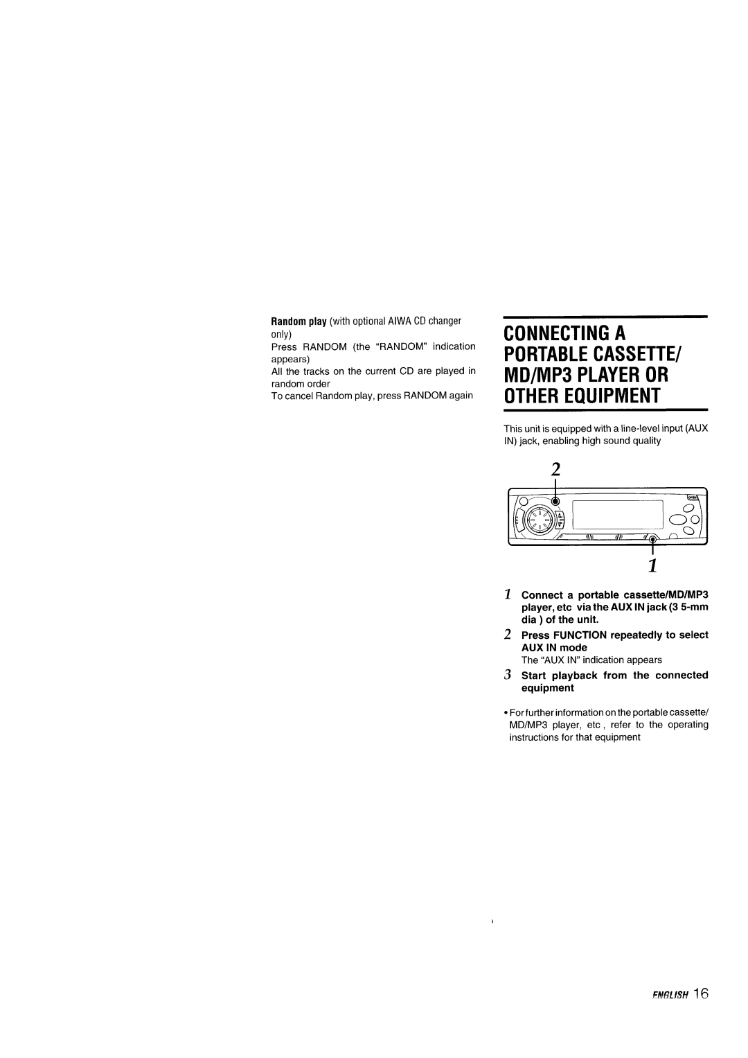 Aiwa 570CDCMP3 manual 