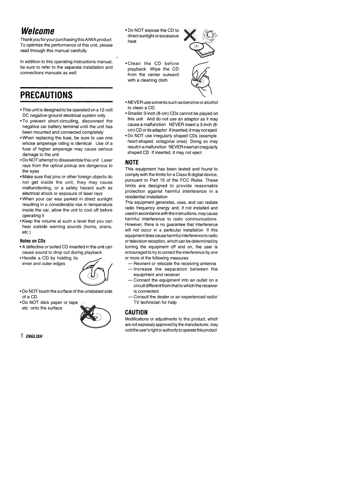 Aiwa 570CDCMP3 manual 