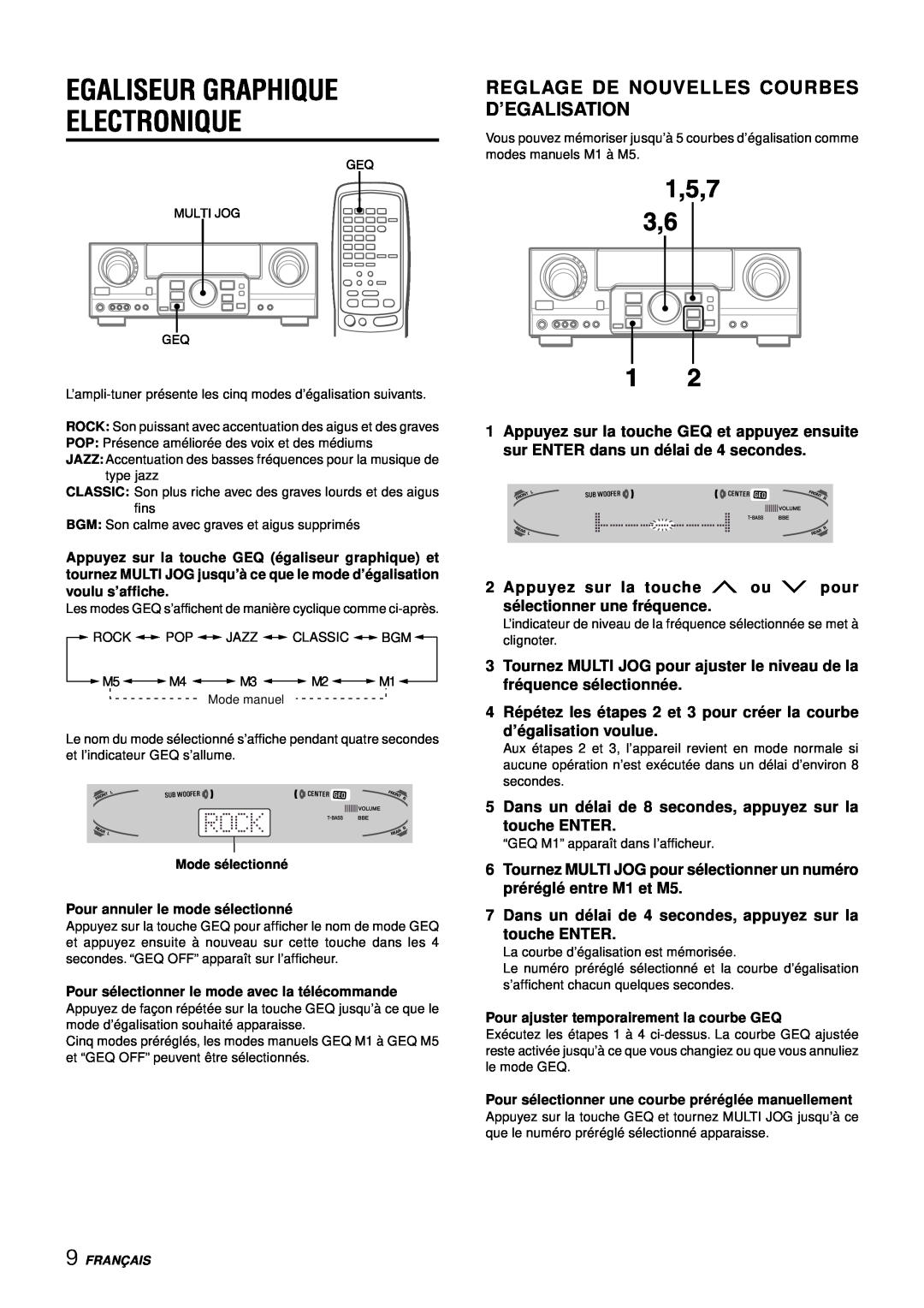 Aiwa AV-D77 manual Egaliseur Graphique Electronique, Reglage De Nouvelles Courbes D’Egalisation, d’é galisation voulue 