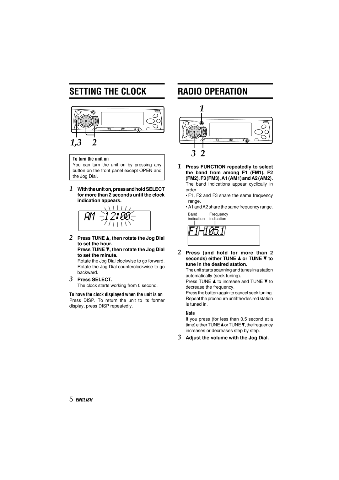 Aiwa CDC-MP3 YU operating instructions Setting the Clock Radio Operation 