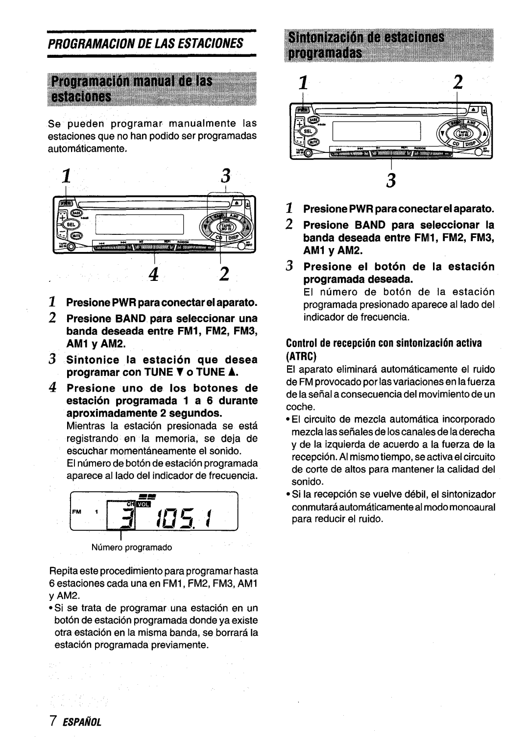 Aiwa CDC-X116 manual Programaciondelas Estaciones 