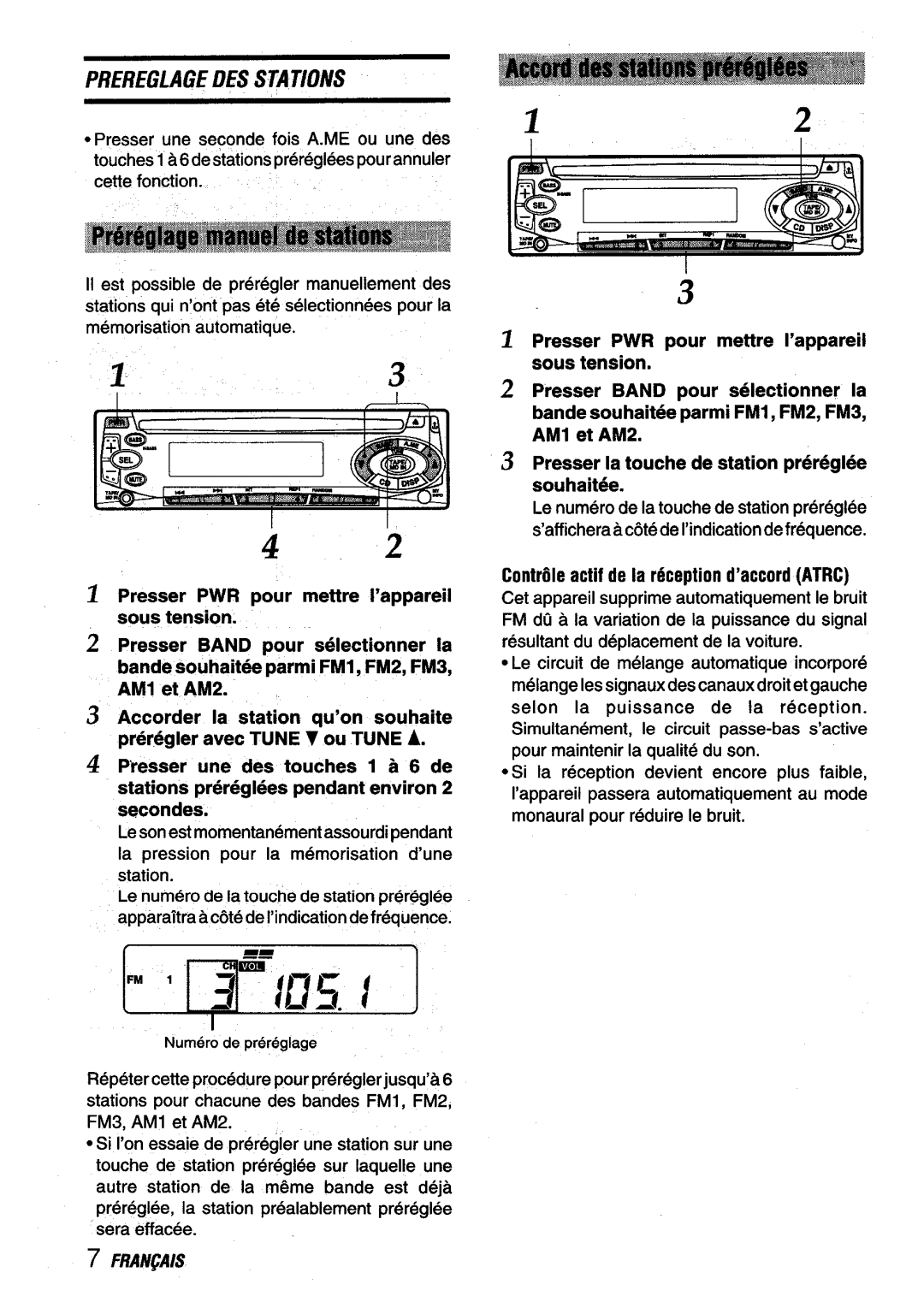 Aiwa CDC-X116 manual Prereglagedes Stations 