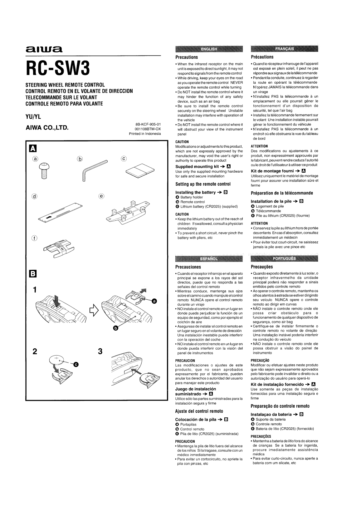 Aiwa CDC-X317, CDC-X517M, CDC-X417 operating instructions 