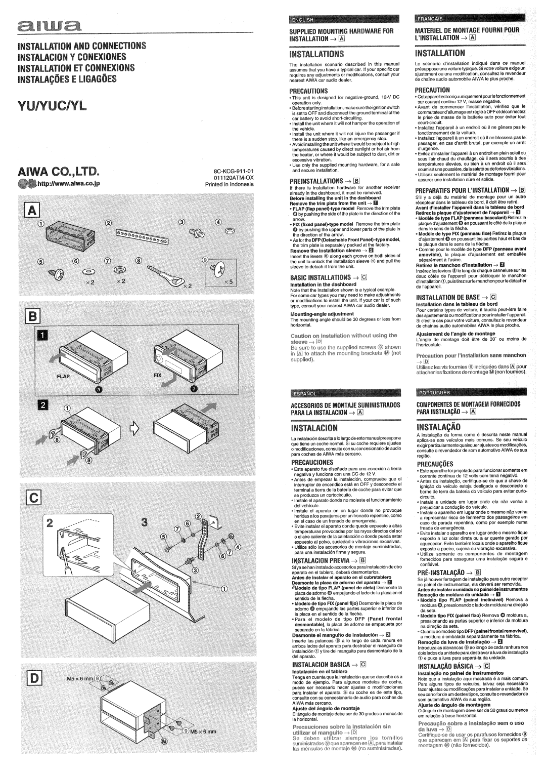 Aiwa CDC-X527M operating instructions 