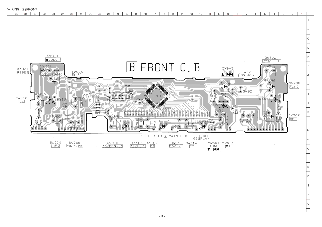 Aiwa CDC-Z107 service manual Wiring 2 Front 