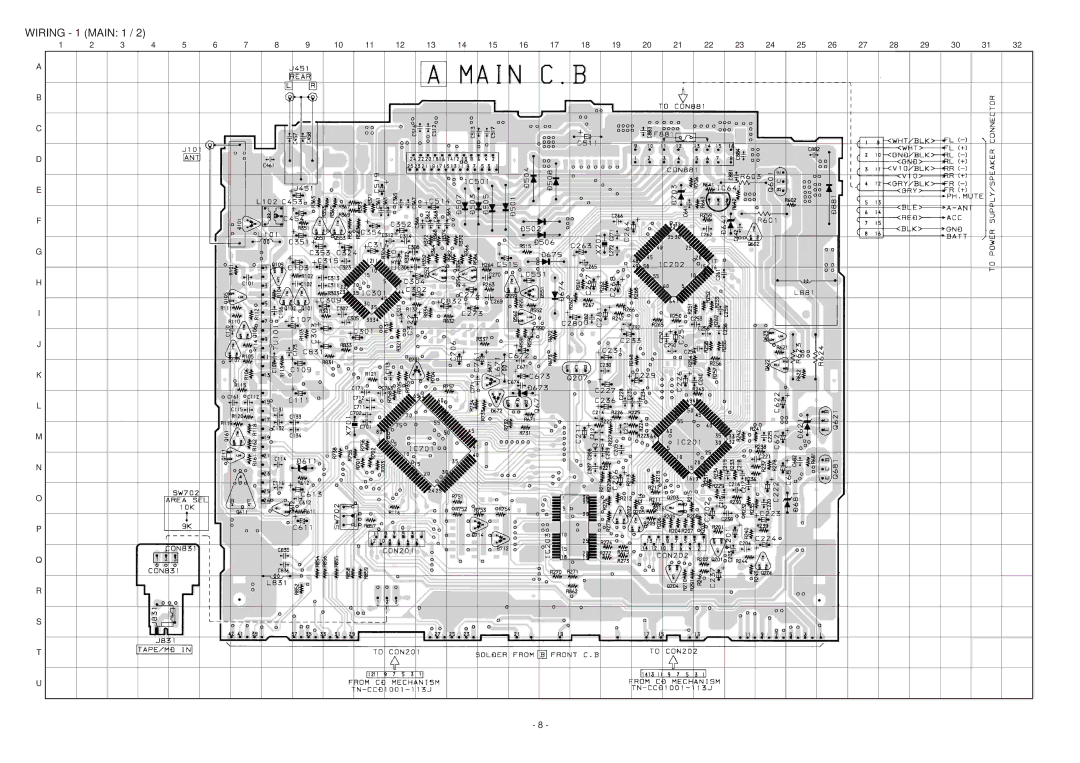 Aiwa CDC-Z107 service manual Wiring 1 Main 1 