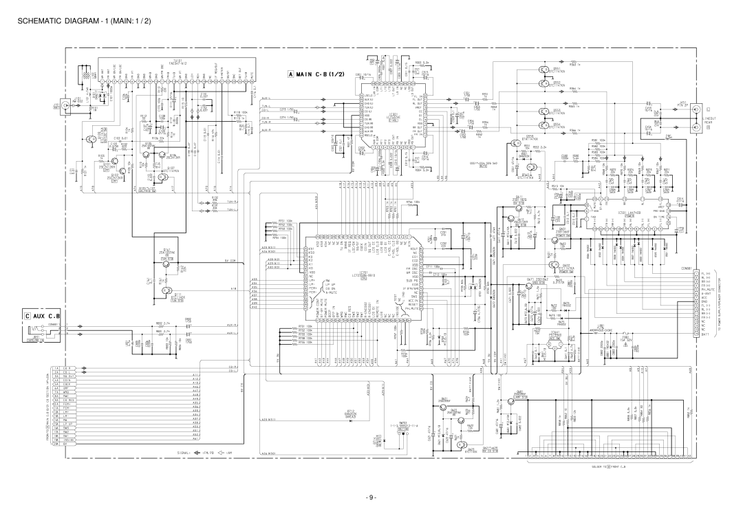 Aiwa CDC-Z107 service manual Schematic Diagram 1 Main 1 