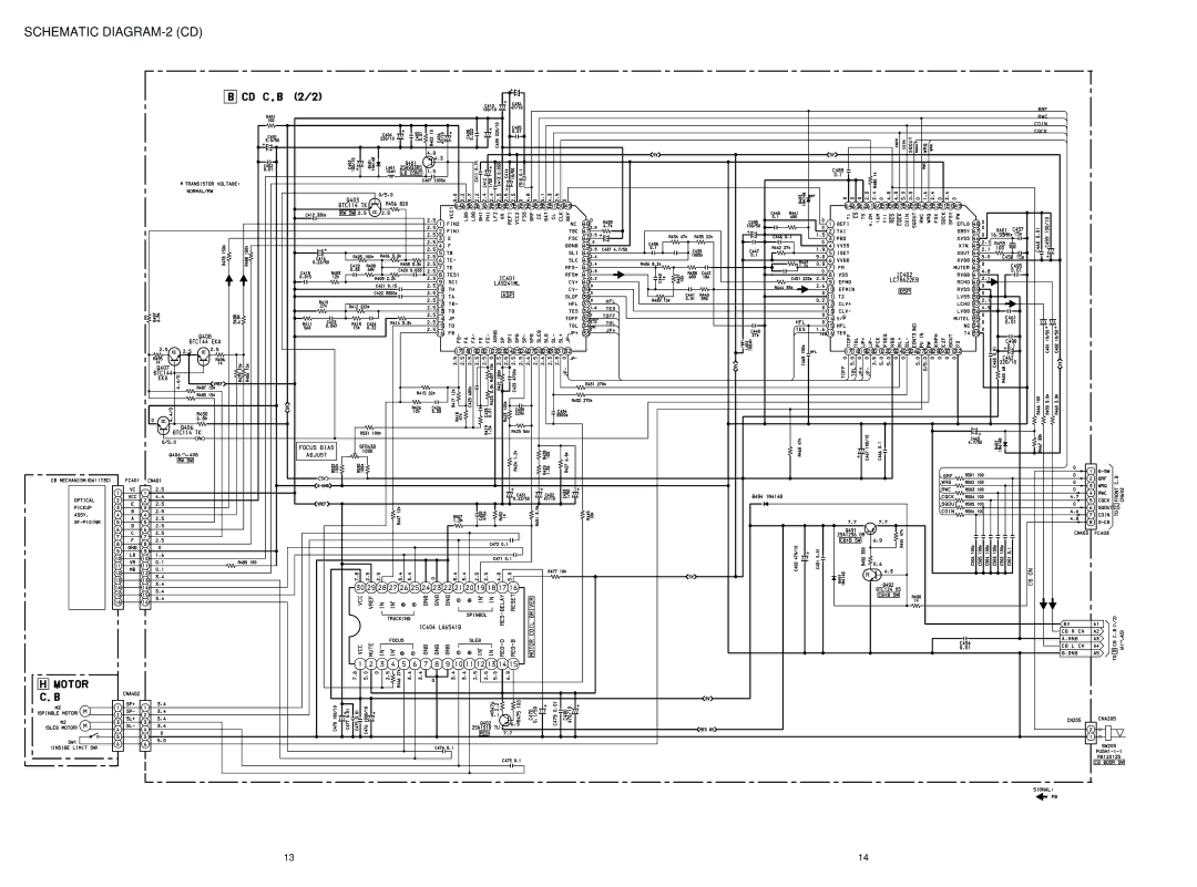 Aiwa CSD-TD53, CSD-TD51, CSD-TD52 service manual Schematic DIAGRAM-2 CD 