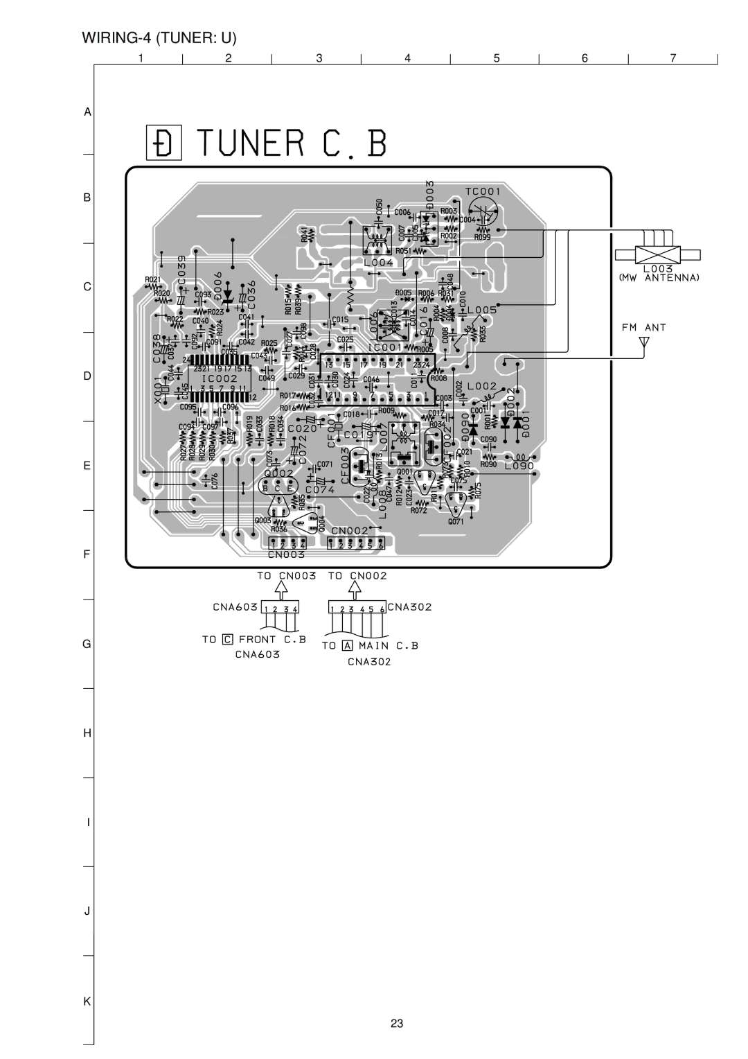 Aiwa CSD-TD51, CSD-TD53, CSD-TD52 service manual WIRING-4 Tuner U 