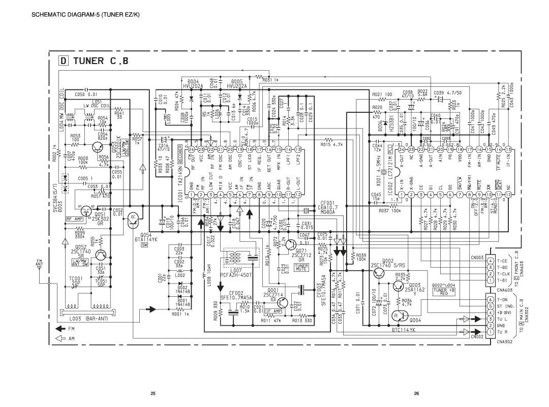 Aiwa CSD-TD52, CSD-TD51, CSD-TD53 service manual SCHEMATIC DIAGRAM-5TUNER EZ/K 