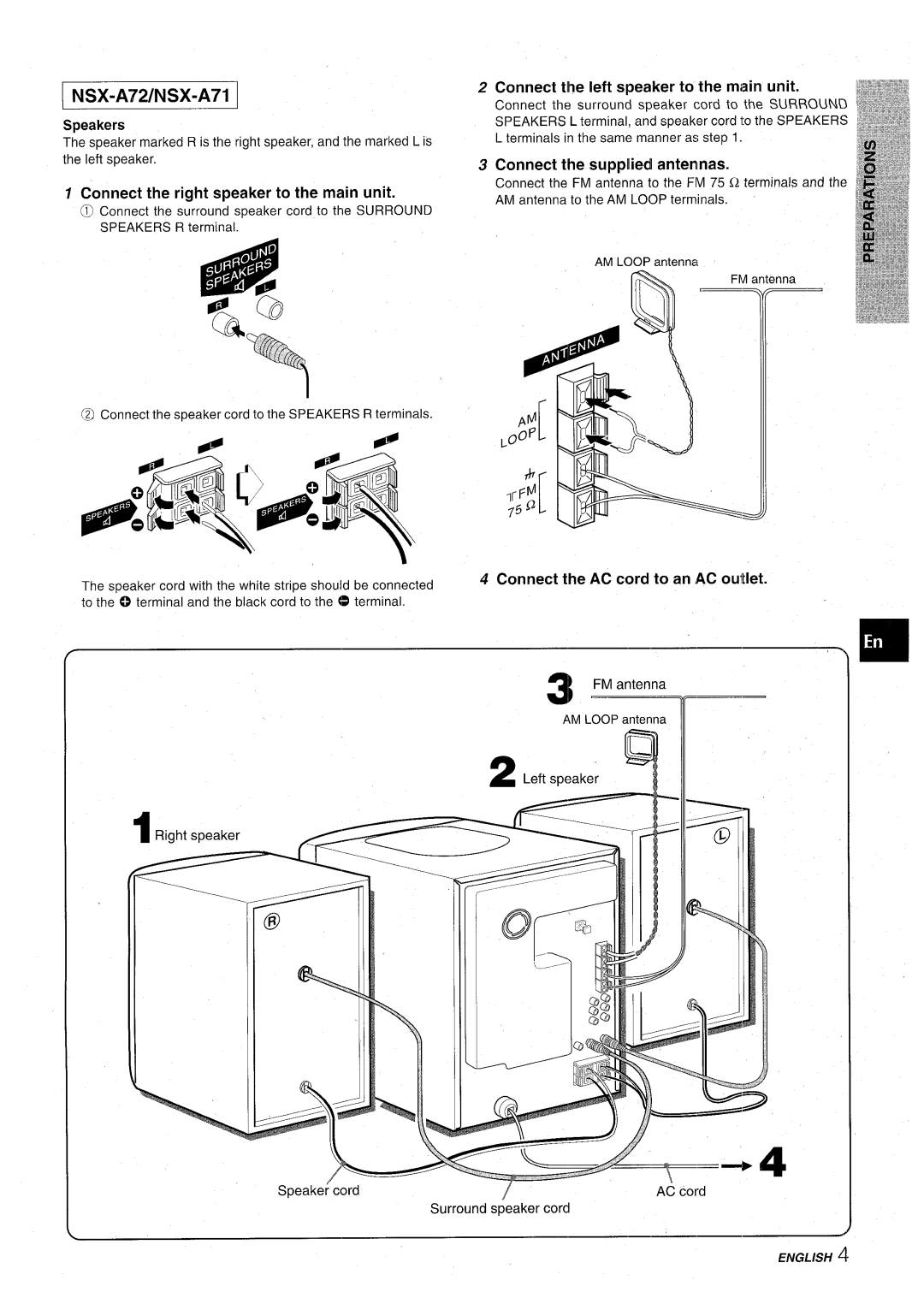 Aiwa CX-NA71 manual NSX-A72/NSX-A71 