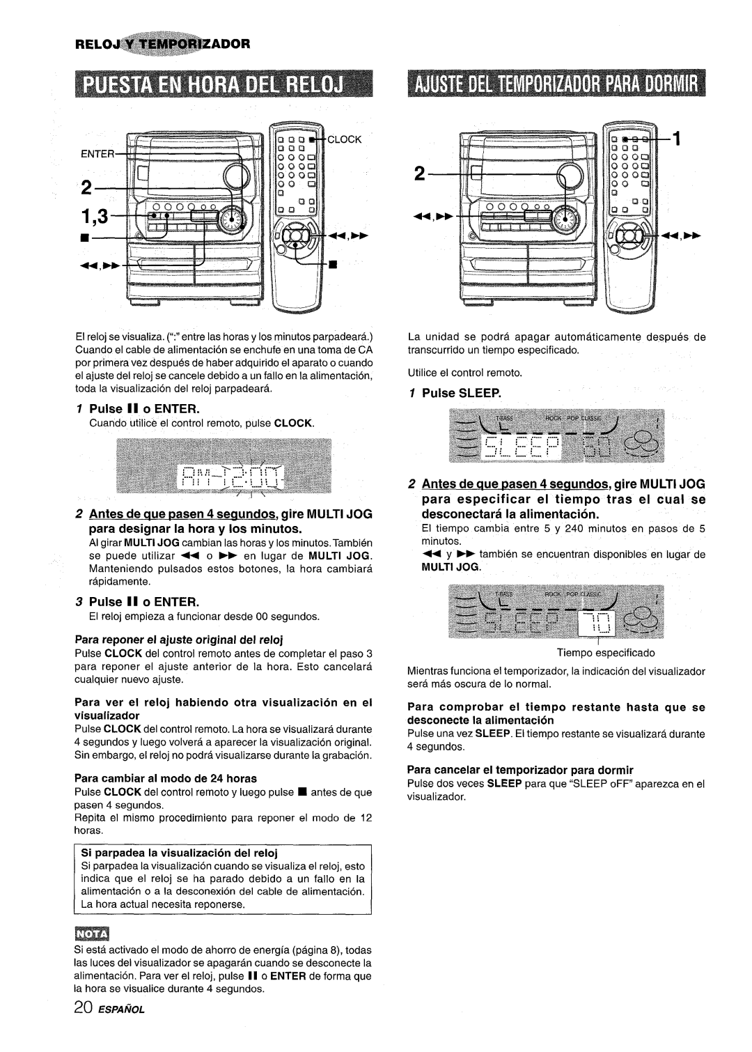 Aiwa CX-NMT240, NSX-MT241 manual Pulse II o Enter, Pulse 1I o Enter 