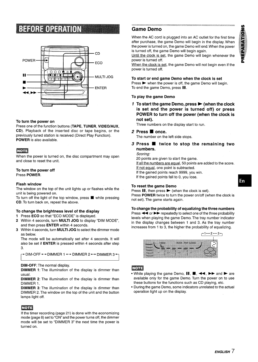 Aiwa NSX-MT241, CX-NMT240 manual Press once, Press twice to stop the remaining two numbers 