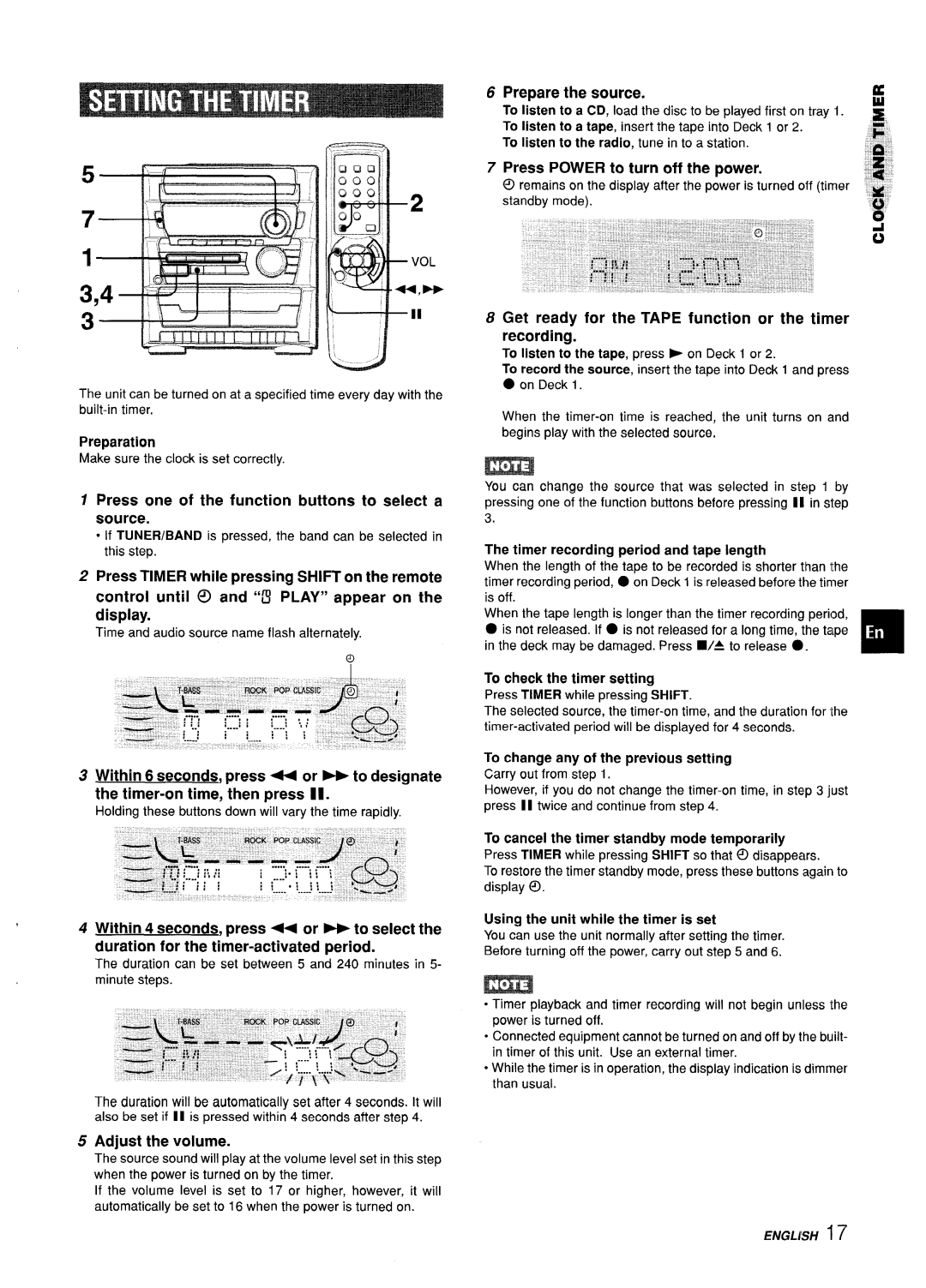 Aiwa CX-ZL10 Prepare the source, Press Power to turn off the power, Press one of the function buttons to select a source 