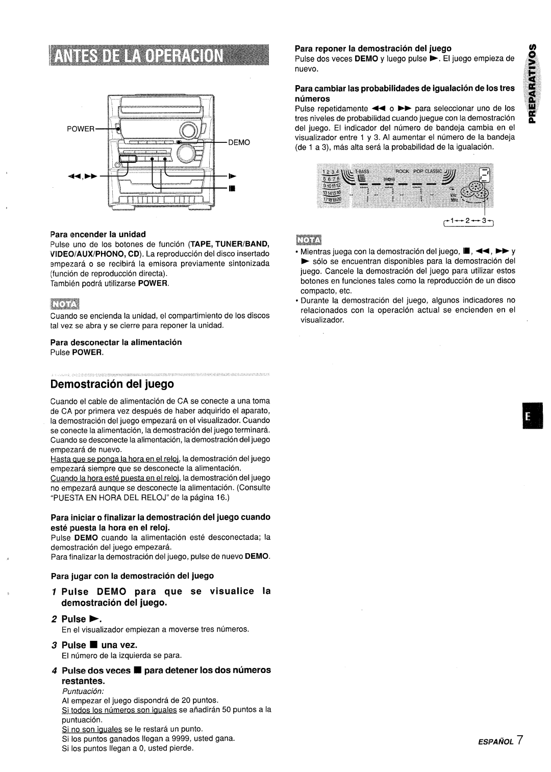 Aiwa CX-ZL10 manual Pulse una vez 