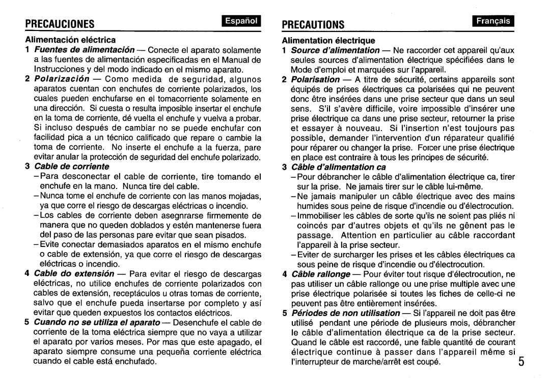 Aiwa FR-A308U manual Precauciones 