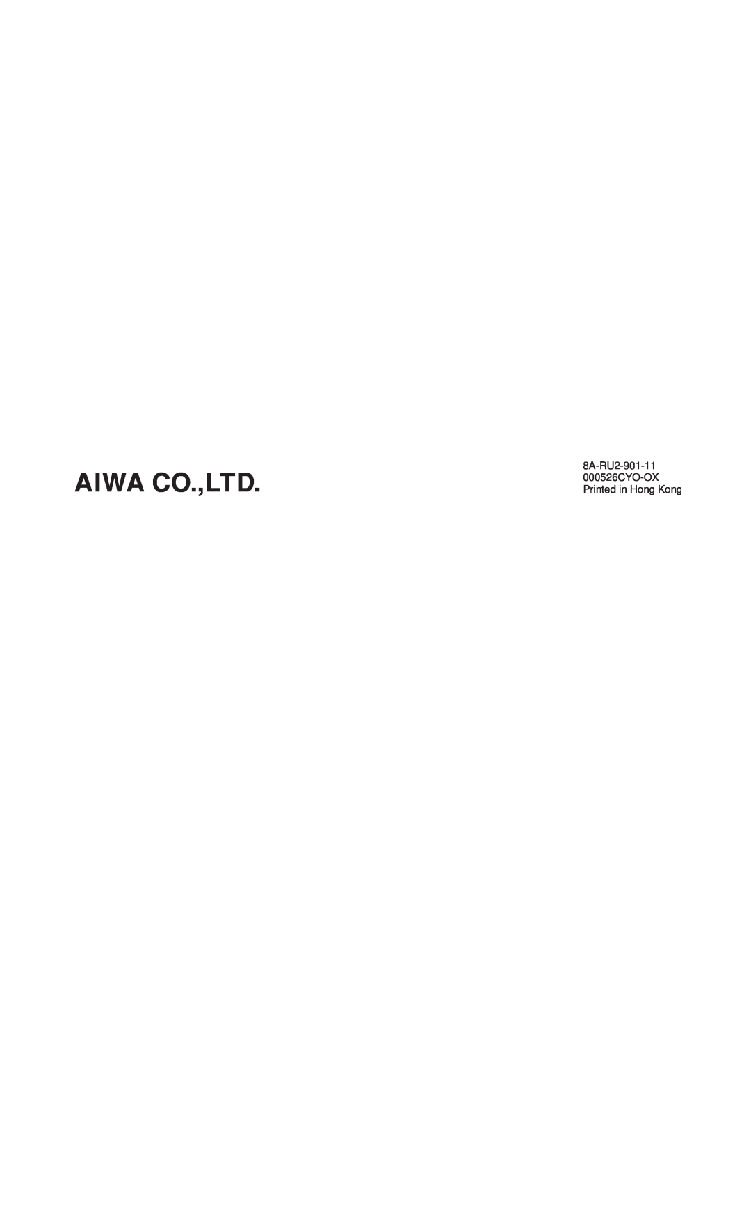 Aiwa FR-CD1500 manual 