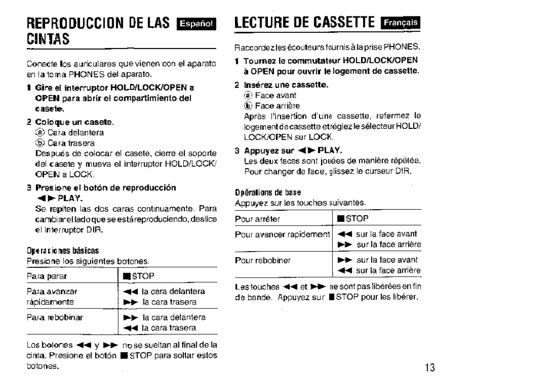 Aiwa HS-SP570 manual Reproduction DE LAS H Cintas, Lecture DE Cassette m 