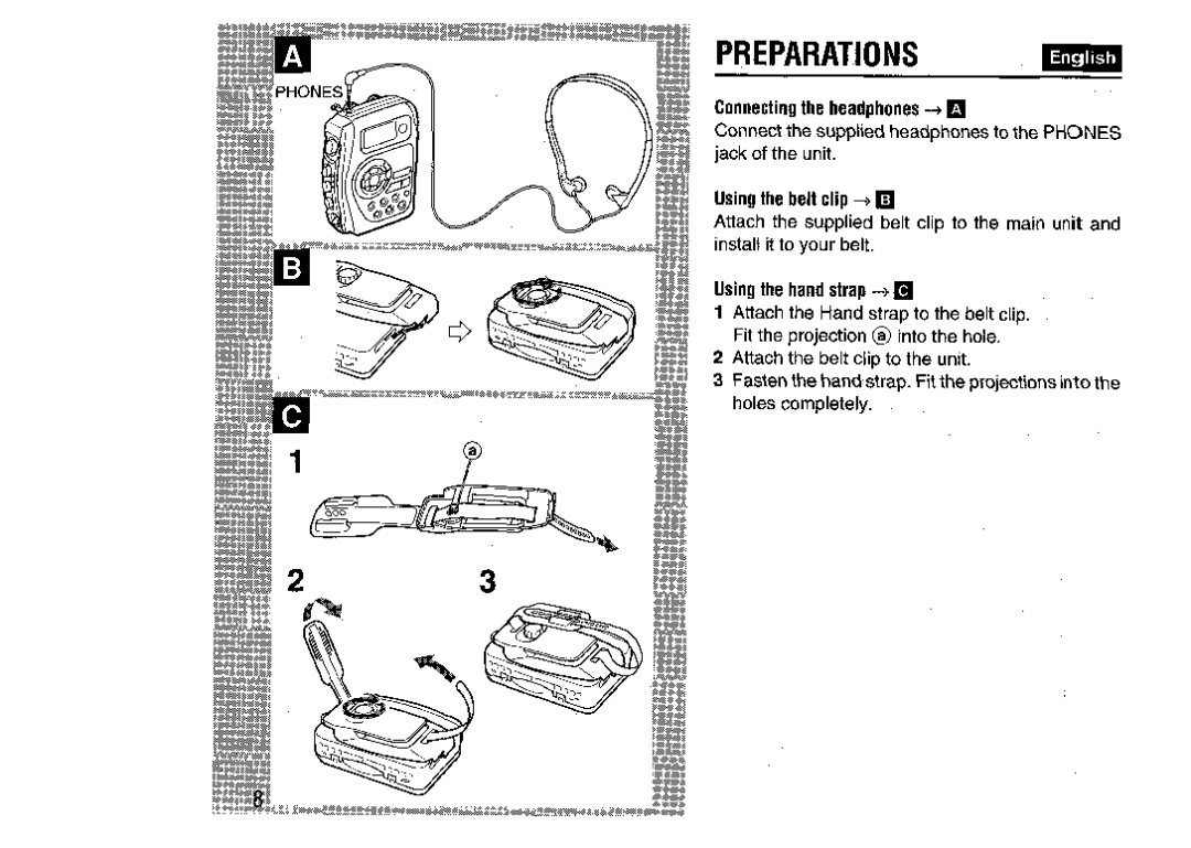 Aiwa HS-SP570 manual Preparations 