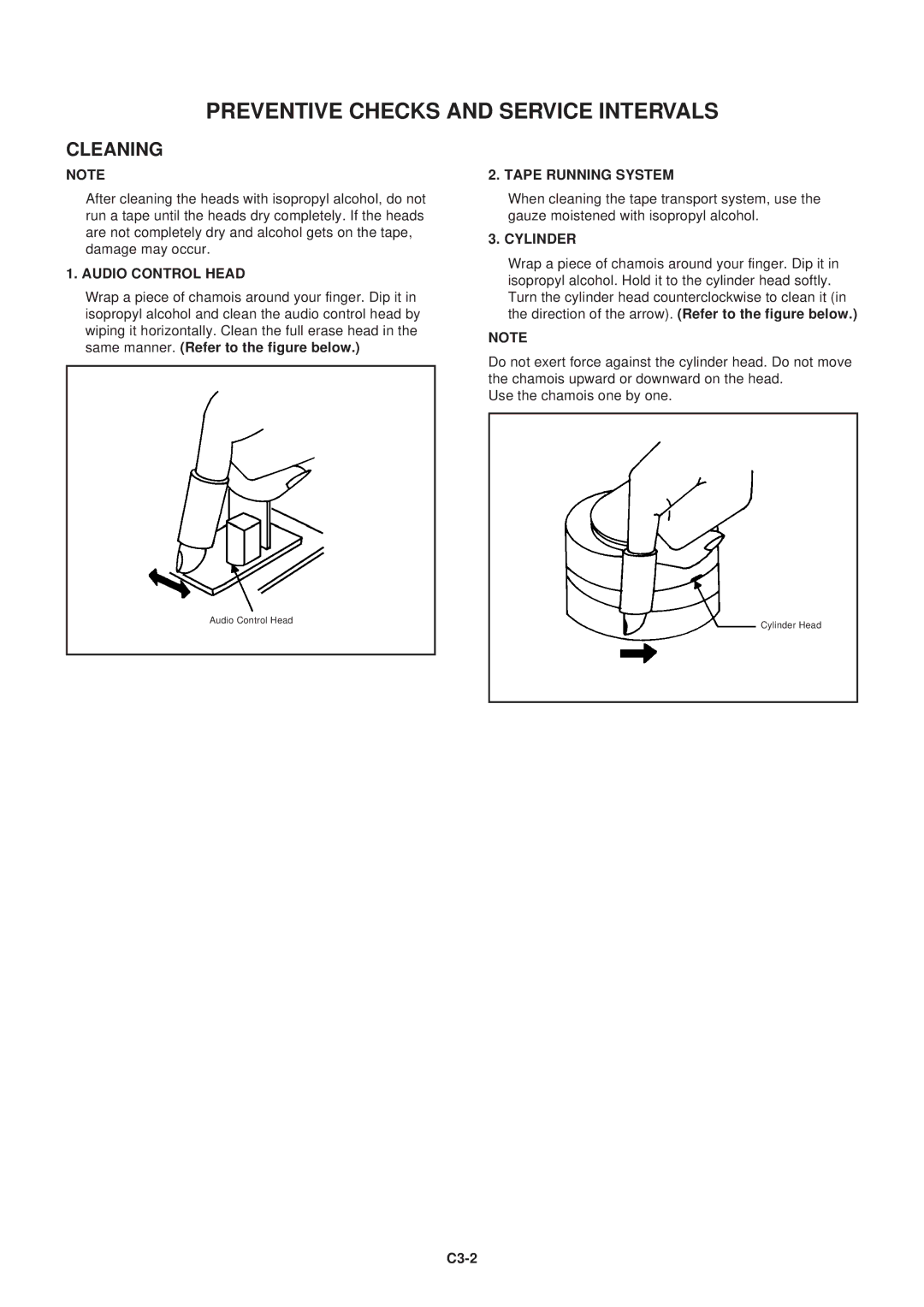 Aiwa HV-FX5100 service manual Cleaning, C3-2 