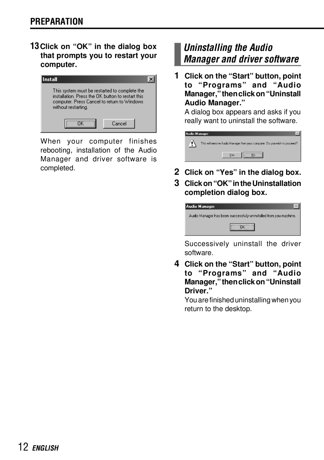 Aiwa MM-RX400 operating instructions Preparation 