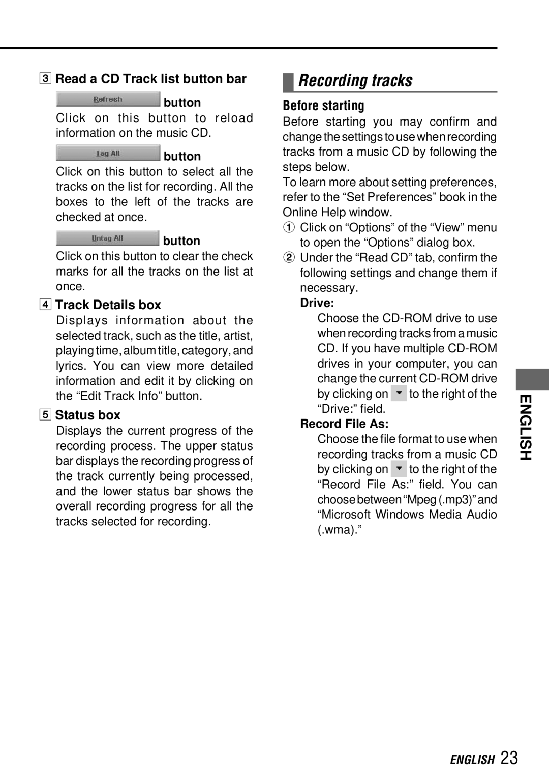 Aiwa MM-RX400 operating instructions Recording tracks, Before starting 