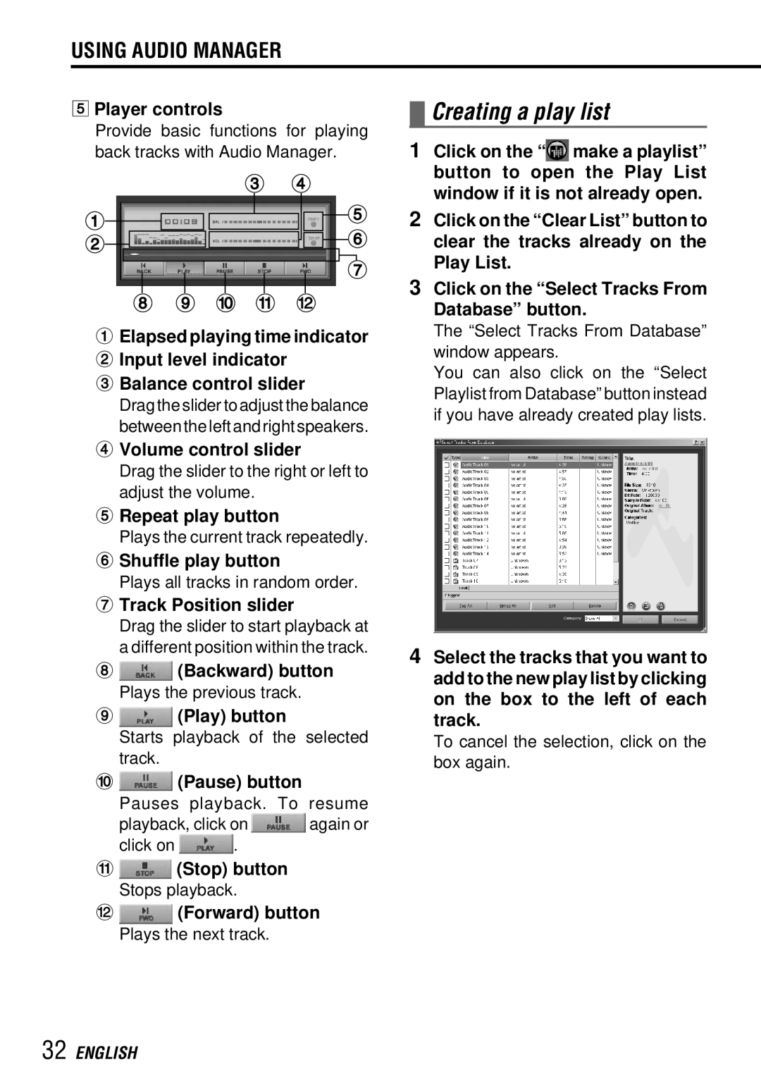 Aiwa MM-RX400 operating instructions Creating a play list 