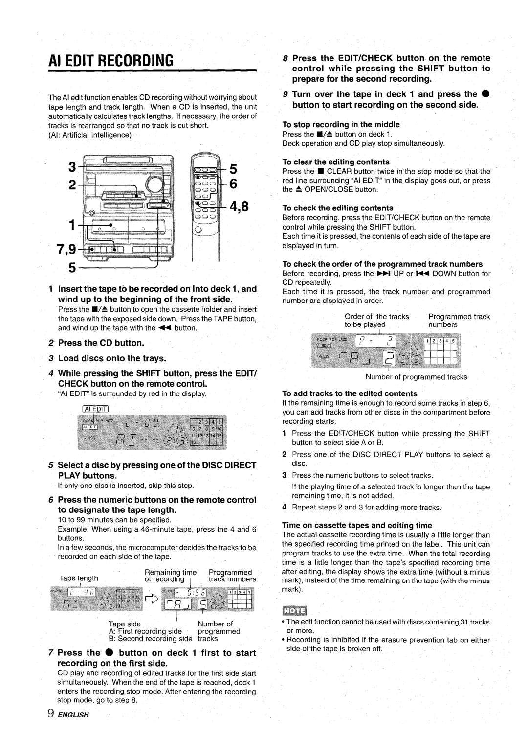 Aiwa NSX-A10 manual Press the CD button Load discs onto the trays 