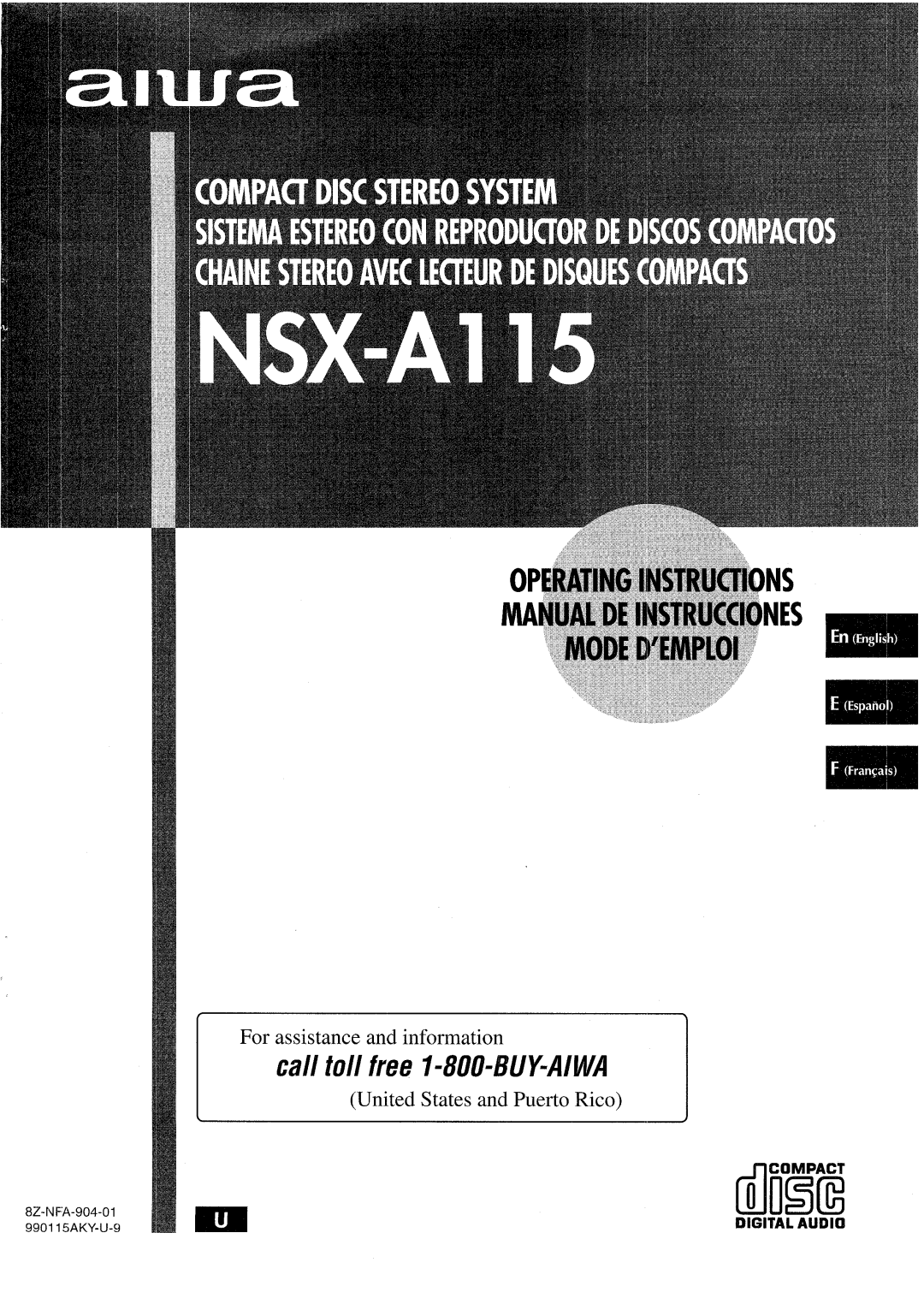 Aiwa NSX-A115 manual IilFl!45, Digital Audii 