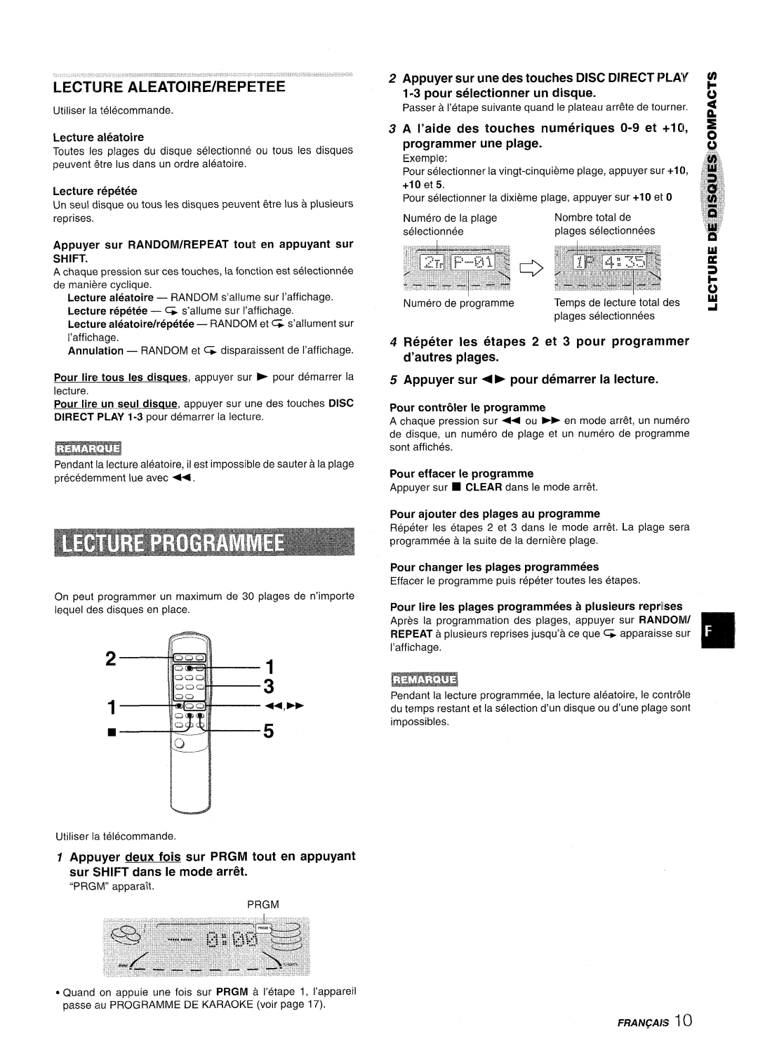 Aiwa NSX-A508 manual Appuyer sur r,me des touches Disc Direct, Play, Pour selectionner Un disque, Shift 